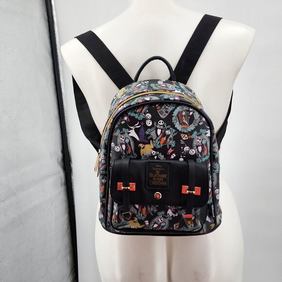 The Nightmare Before Christmas 10" Faux Leather Backpack  All Over Print - Picture 13 of 13